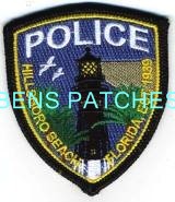 FLORIDA,HILLSBORO BEACH POLICE HAT PATCH 1_wm